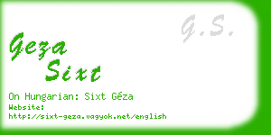 geza sixt business card